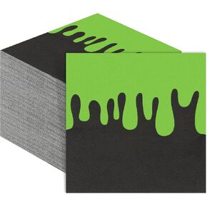 100 PCS Ghost Paper Fackins 3 Ply Green Black Dispipable Building Party Party Ford in Kuwait