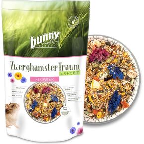 Dwarfhamsterdream خبير زهرة - طبق طبيعية طبيعية مع مزيج خاص من الزهور والحبوب والخضروات وديدان الوجبات - التغذية المتوازنة دون تقييد الكمية - 1.1 رطل in Kuwait