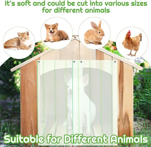 اللوحات البديلة الشتوية ، Dog Dog House Door Winter Winter Clear Dogie Door Strips DIY Pet House Detrance Delaps for Dog Cats Andists （12 in × 5 ft） in Saudi Arabia