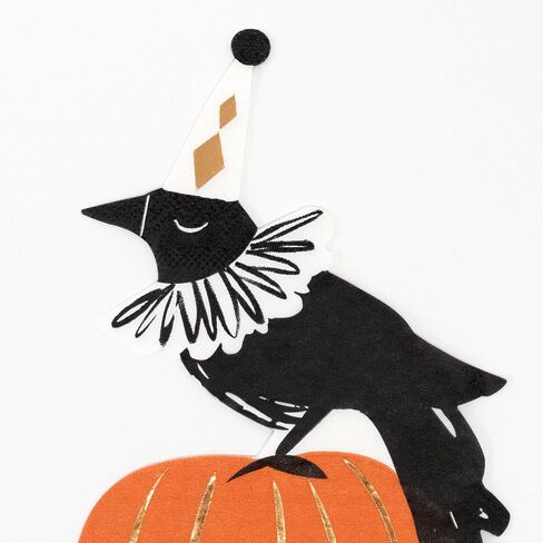 Meri Meri Halloween Napkins (Pack of 16), Thick 3-Ply Shaped Disposable Paper Napkins, Halloween Party Supplies in Saudi Arabia