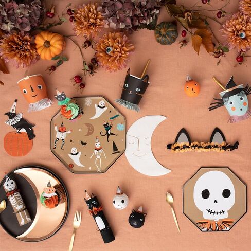 Meri Meri Halloween Napkins (Pack of 16), Thick 3-Ply Shaped Disposable Paper Napkins, Halloween Party Supplies in Saudi Arabia