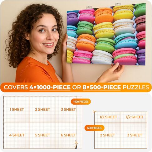Newverest 24-Pack Puzzle Glue Sheets 10×10″ – Preserve & Display 4 × 1000-Piece Jigsaw Puzzles – Peel & Stick Puzzle Saver with 8 Adhesive Hangers – No Glue, No Mess, Ships Flat, Gift-Ready Box in Kuwait