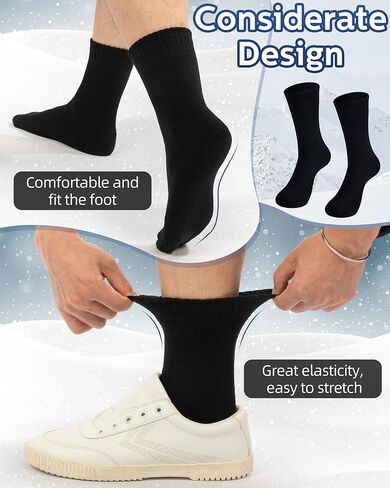 Toulite 60 Pairs Mens and Womens Thermal Winter Socks Bulk Warm Thick Cozy Boot Socks Pack Winter Hiking Socks Men Heavy Duty Cold Weather Socks Bulk Socks for Homeless Care in Saudi Arabia