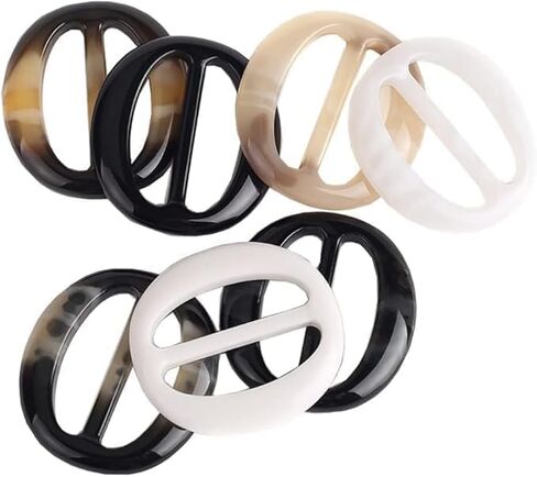6 PCS 5CM Resins Multicolor Resin Tirt Clips Simple Tee Shirt Rings Clasps Clasps الأنيقة الوشاح الابازيم شرائح CHEISTBAND NECKERCHIEF CLASPS in Saudi Arabia