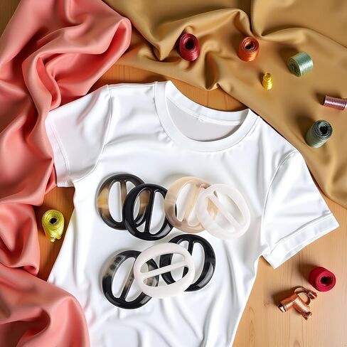 6 PCS 5CM Resins Multicolor Resin Tirt Clips Simple Tee Shirt Rings Clasps Clasps الأنيقة الوشاح الابازيم شرائح CHEISTBAND NECKERCHIEF CLASPS in Saudi Arabia