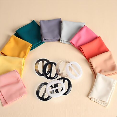 6 PCS 5CM Resins Multicolor Resin Tirt Clips Simple Tee Shirt Rings Clasps Clasps الأنيقة الوشاح الابازيم شرائح CHEISTBAND NECKERCHIEF CLASPS in Saudi Arabia