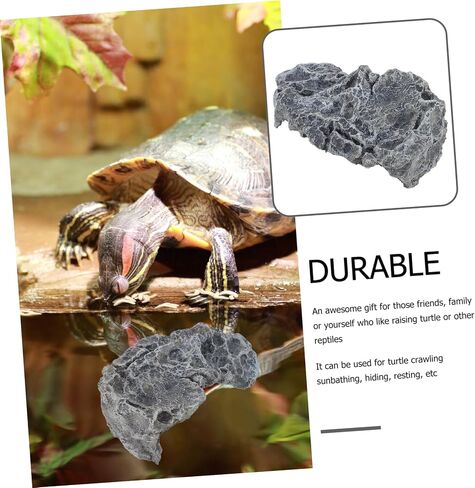 Simulation Perch Stone Turtle Basking Platform Durable Reptiles Resting Stone for Tank Decoration for Turtle Crawling Sunbathing and Hiding Activities in Saudi Arabia