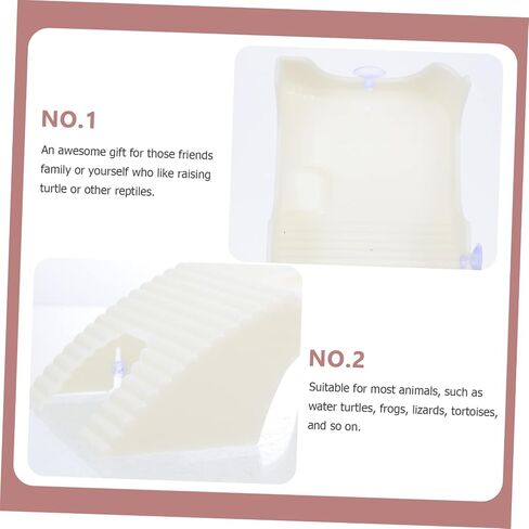Upkoch Turtle Basking Platform Ramp مقاومة للماء السلحفاة تسلق قفص الاتهام للسلاحف المائية الحجم القابل للتعديل الزواحف راحة تراس لزخرفة خزان الأسماك in Kuwait