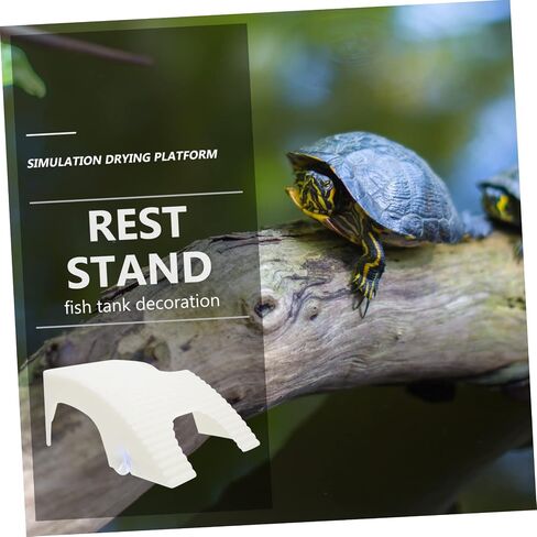 Upkoch Turtle Basking Platform Ramp مقاومة للماء السلحفاة تسلق قفص الاتهام للسلاحف المائية الحجم القابل للتعديل الزواحف راحة تراس لزخرفة خزان الأسماك in Kuwait