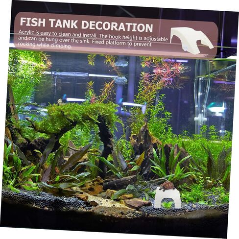 Upkoch Turtle Basking Platform Ramp مقاومة للماء السلحفاة تسلق قفص الاتهام للسلاحف المائية الحجم القابل للتعديل الزواحف راحة تراس لزخرفة خزان الأسماك in Kuwait