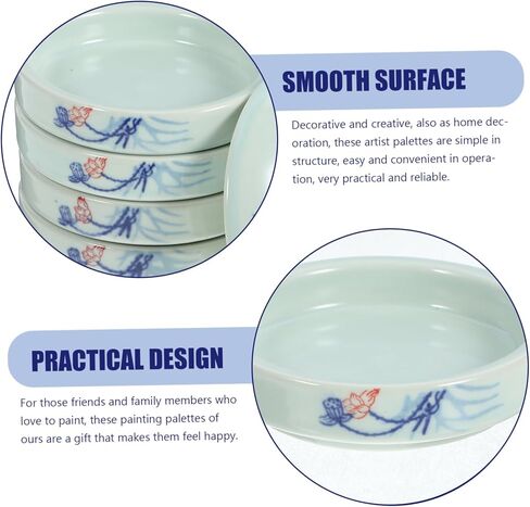 لوحة خلط بالألوان المائية السيراميك للفنانين ناعمة من الخزف الخزفي ألواح خلط ألوان قابلة للتكديس للطلاء بالألوان المائية واستخدام الحرفية in Kuwait
