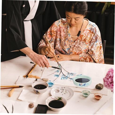 لوحة خلط بالألوان المائية السيراميك للفنانين ناعمة من الخزف الخزفي ألواح خلط ألوان قابلة للتكديس للطلاء بالألوان المائية واستخدام الحرفية in Kuwait