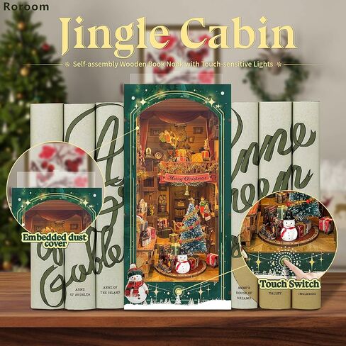 Dollhouse DIY Miniature Wooden Furniture Kit,Mini Handmade Doll House Craft Model with Dust Cover & LED,Creative Room Idea for Birthday Gift (SQ-34) in Kuwait