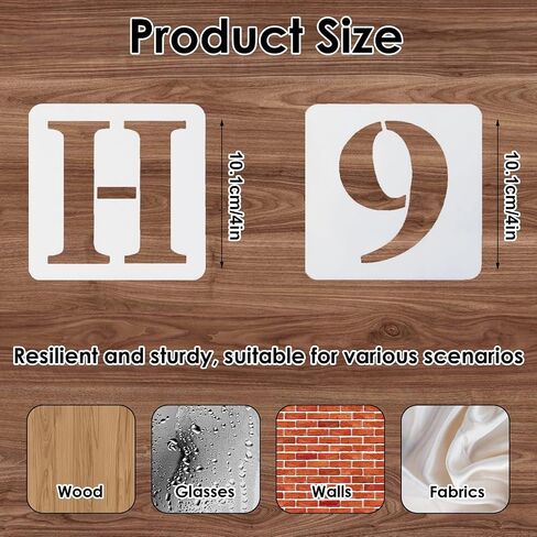 36 Pcs 5 Inch Letter and Number Stencils, Reusable Plastic Alphabet Spray Paint Stencils for Painting on Wood Wall Canvas DIY Art Projects Craft Decorations in Saudi Arabia
