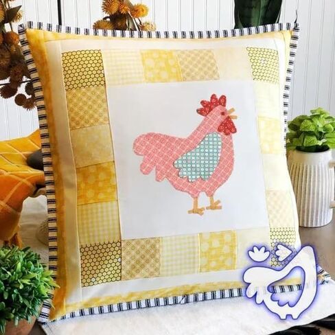 Weekend Chicken Patchwork Quilting Template Set, Chicken Shape Acrylic Templates, Quilt Stencils, Acrylic Shape Sewing Ruler & Stenciled Themed Patchwork Accessories Sewing Pattern（8inch） (5ch) in Saudi Arabia