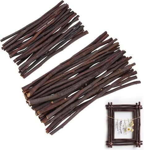 Wood Sticks for Crafts, 50Pcs Wooden Twigs for Crafts Wood Branch Twigs Birch Branches for Decoration, DIY Crafts Photo Props, Festival Decoration in Saudi Arabia
