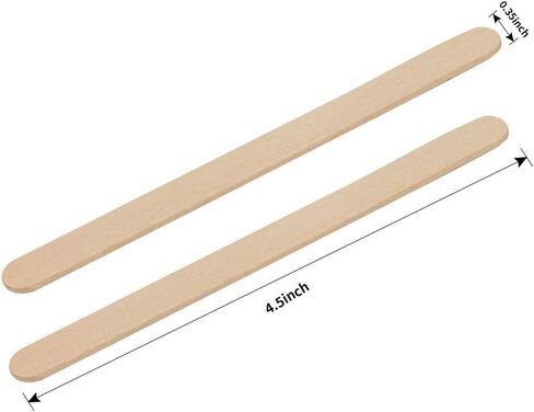 تشويا الحرف الخشبية العصي حديقة العلامات الخشبية المصاصة الآيس كريم العصي ليد DIY Craft (6inch 100 حزمة) in Kuwait
