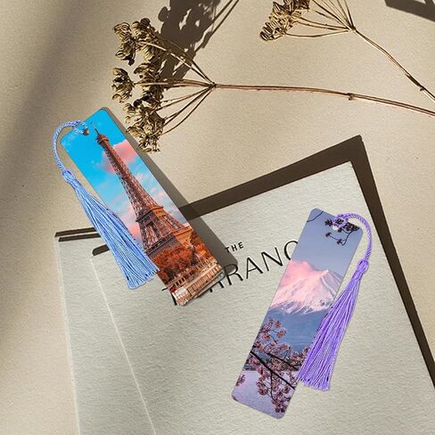 50 PCS Metal Sublimation Lockmarks مزدوجة الجانبين ، 6 "x1.5" مرجعية مرجعية فارغة الفراغ الفراغات الفراغات السامي الفراغات DIY مع ثقب وشرابات ملونة للهدية الحرف 0.45 ملم سميكة in Kuwait