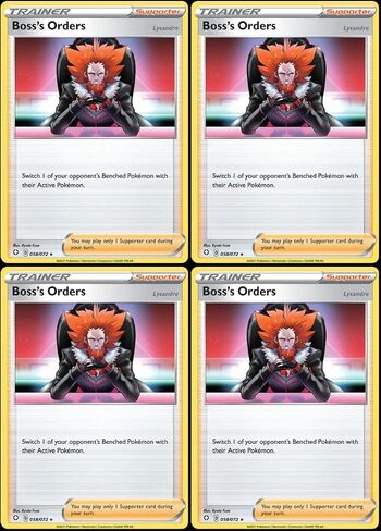 Boss's Orders Lysandre 058/072 - Shining Fates - Rare - Pokemon Trainer Supporter Card Lot - Playset x4 in Saudi Arabia