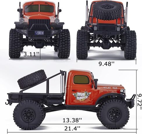 Beezrc Rochobby 1/10 مقياس Atlas 4WD 2.4 جيجا هرتز RC زاحف طريق الشاحن in Saudi Arabia
