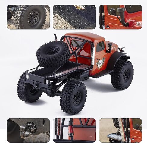Beezrc Rochobby 1/10 مقياس Atlas 4WD 2.4 جيجا هرتز RC زاحف طريق الشاحن in Saudi Arabia