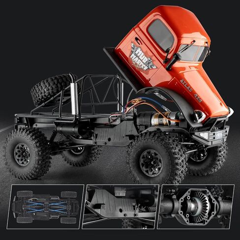 Beezrc Rochobby 1/10 مقياس Atlas 4WD 2.4 جيجا هرتز RC زاحف طريق الشاحن in Saudi Arabia