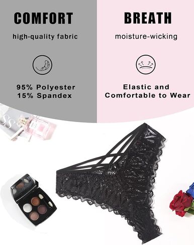 Avidlove Sexy Cheeky Panties for Women Lace Criss Cross Bikini Underwear 1-4 Pack in Kuwait