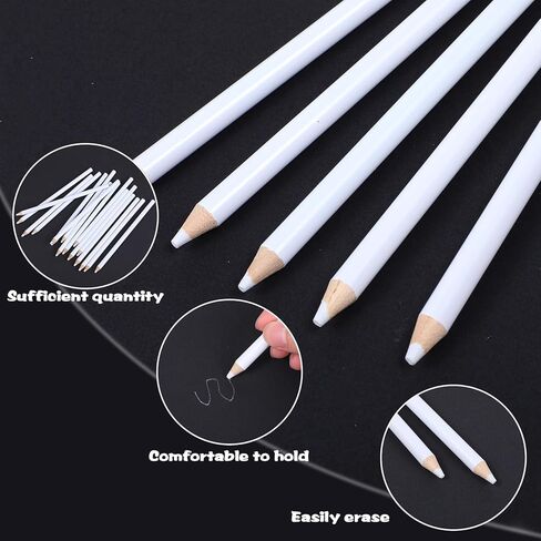 482pcs بيضاء طباشير قلم رصاص أقلام رصاص لخياطة أقلام الرصاص لخياطة النسيج خياطة طباشير ماء الخياطة القابلة للذوبان القلم الرصاص لتصميم قطع خشب الزفاف لاتفاق DIY in Kuwait