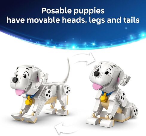 Lego Disney Lucky & Penny 101 Dalmatians Puppies Kids Kids - Play Play مجموعة للأولاد والبنات ، الذين تتراوح أعمارهم بين 6 سنوات من يحبون الحيوانات - لعبة التعلم والتعليم - فكرة هدية عيد الميلاد - 43271 in Saudi Arabia