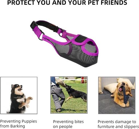 الكلب كمامة متوسطة الحجم الكلاب الحارس حارس الفم منع عض البوسل الناعم الشبكات المتوسطة لا يوجد لحاء لقمة تسخير قناع بلح البحر المضاد لبطاقة نباح الرعي muzzel الأكل الأكل مضغ in Kuwait