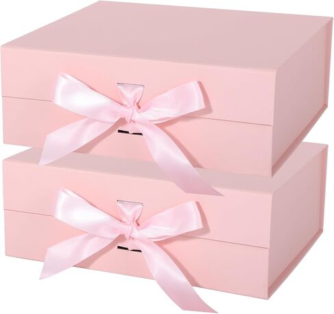 LFBOX White Gift Box with Ribbon Magnetic Lids 1 Pack in Saudi Arabia