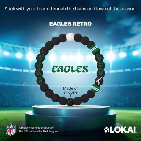 Lokai Silicone Beaded Bracelet for Men & Women, NFL Football Collection - Arizona Cardinals, Small - Silicone Jewelry Fashion Bracelet Slides-On for Comfortable Fit in Saudi Arabia