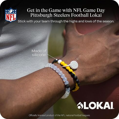 Lokai Silicone Beaded Bracelet for Men & Women, NFL Football Collection - Arizona Cardinals, Small - Silicone Jewelry Fashion Bracelet Slides-On for Comfortable Fit in Saudi Arabia