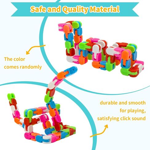 مسارات Wacky 30 حزمة المفاجئة وانقر فوق Snake Toys ألعاب الإجهاد الحسية للأطفال المراهقين الحفلات تفضل الألغاز ، والعودة إلى طلاب المدارس جوائز الفصول الدراسية الجوائز in Saudi Arabia