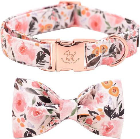 Elegant little tail Fall Dog Collar, Male or Female Dog Collar with Bow Adjustable Soft Bow tie Dog Collars for Small Dogs in Saudi Arabia