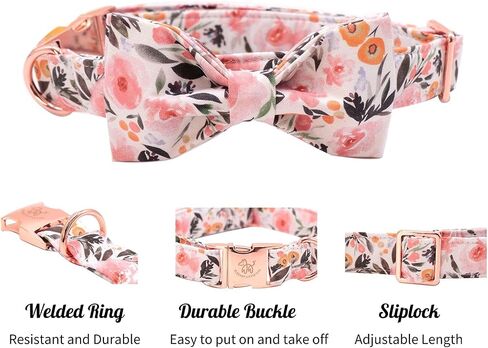 Elegant little tail Fall Dog Collar, Male or Female Dog Collar with Bow Adjustable Soft Bow tie Dog Collars for Small Dogs in Saudi Arabia