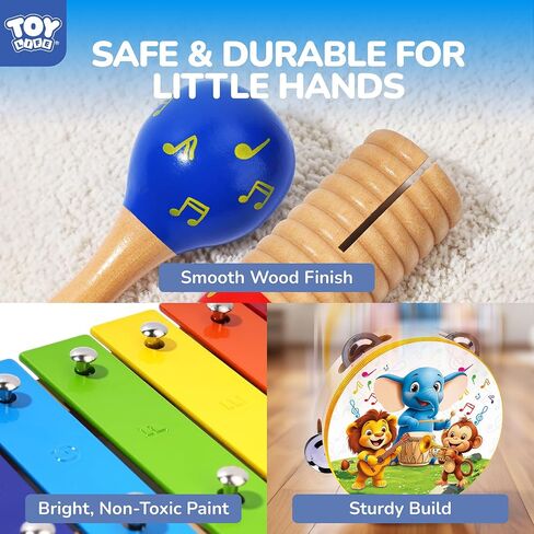 لعبة Toy Life Toddler Musical Instruments for Kids ، ألعاب الأطفال الموسيقية للأطفال الصغار 1-3 ، و Montessori Wooden Toys Percussion Instrument in Saudi Arabia