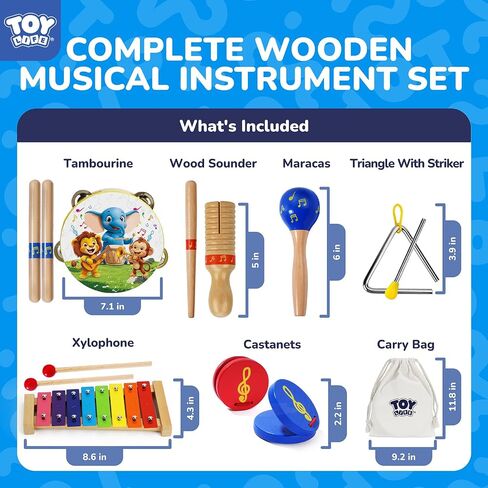 لعبة Toy Life Toddler Musical Instruments for Kids ، ألعاب الأطفال الموسيقية للأطفال الصغار 1-3 ، و Montessori Wooden Toys Percussion Instrument in Saudi Arabia