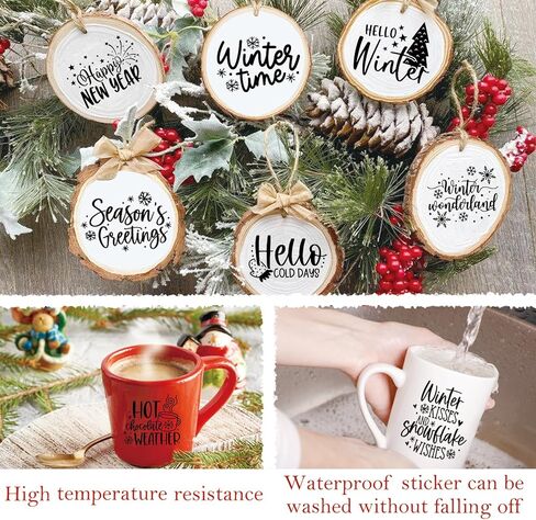 56pcs كلمات عيد الميلاد ملصقات فرك على نقل الحرف اليدوية الكريسم in Kuwait