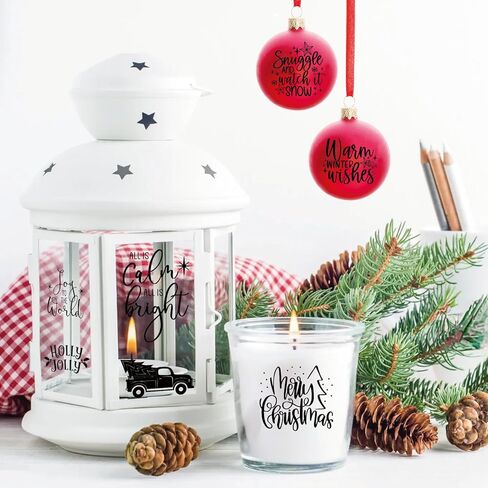 56pcs كلمات عيد الميلاد ملصقات فرك على نقل الحرف اليدوية الكريسم in Kuwait