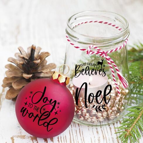 56pcs كلمات عيد الميلاد ملصقات فرك على نقل الحرف اليدوية الكريسم in Kuwait