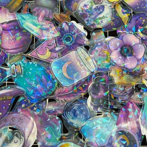 50 PCS Wotchcraft Witchcraft Clear Scrapbook Stickers - Dark Tealthetic Witchy Inphemera شارات في اليومية ، الكتب الإملائية ، المجلات الرصاصية ، grimoire ، الديكور القوطي ، لوازم الكولاج العتيقة الساحرة in Saudi Arabia