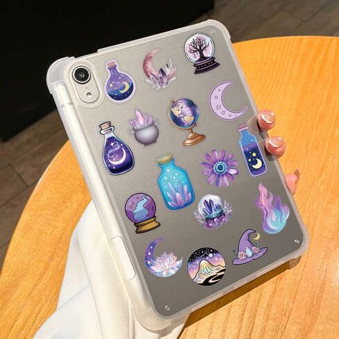50 PCS Wotchcraft Witchcraft Clear Scrapbook Stickers - Dark Tealthetic Witchy Inphemera شارات في اليومية ، الكتب الإملائية ، المجلات الرصاصية ، grimoire ، الديكور القوطي ، لوازم الكولاج العتيقة الساحرة in Saudi Arabia