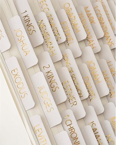 ZIEYOMI- Laminated Bible Tabs for Women and Men, Bible Study Journaling Supplies, Large Print Bible Book Index Tabs for Study Bible, Gold Foil Embossed Lettering Bible Stickers Dividers Tabs - Boho in Saudi Arabia