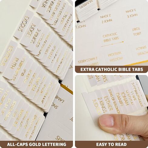 ZIEYOMI- Laminated Bible Tabs for Women and Men, Bible Study Journaling Supplies, Large Print Bible Book Index Tabs for Study Bible, Gold Foil Embossed Lettering Bible Stickers Dividers Tabs - Boho in Saudi Arabia