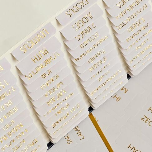 ZIEYOMI- Laminated Bible Tabs for Women and Men, Bible Study Journaling Supplies, Large Print Bible Book Index Tabs for Study Bible, Gold Foil Embossed Lettering Bible Stickers Dividers Tabs - Boho in Saudi Arabia
