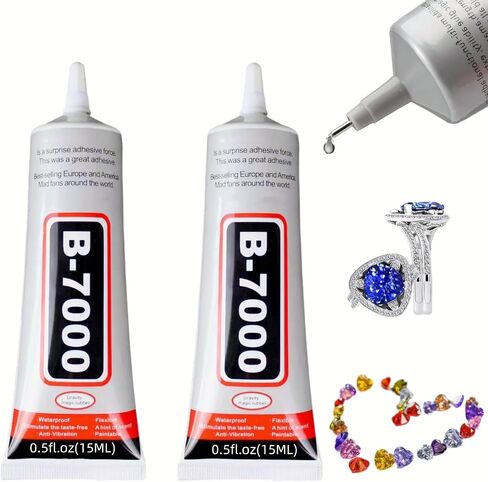 B-7000 Adhesive Multi-Function Glues,Super Glue Suitable for Phone Screen Repair,Wooden,Jewelery,1 Pack (15ML*2) in Saudi Arabia
