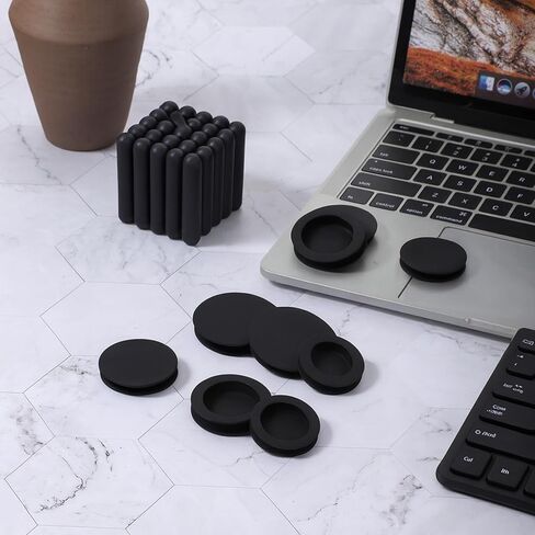 20 Pcs Piggy Bank Hole Plugs 5 Sizes Piggy Bank Stoppers Rubber Plugs Round Banks Stopper Cover Saving Box Plug for Coin Banks Saving Box (Black) in Saudi Arabia