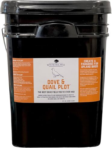 Dove and Quail Food Plot Seed Mix for Dove, Quail, Turkeys, Game Birds, 1/3 Acre or 1.5 Acres, Millet and Sorghum, Deer Browse Resistant, Drought Tolerant (1.5 Acres (22.5 lbs)) in Saudi Arabia
