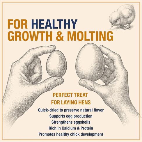 USA Grown Black Soldier Fly Larvae for Chickens - 100% Natural Dried Worms, Grubs & Mealworms with 85X More Protein Chicken Treats for Laying Hens - Birds Feed Supplement for Ducks & Reptiles in Saudi Arabia